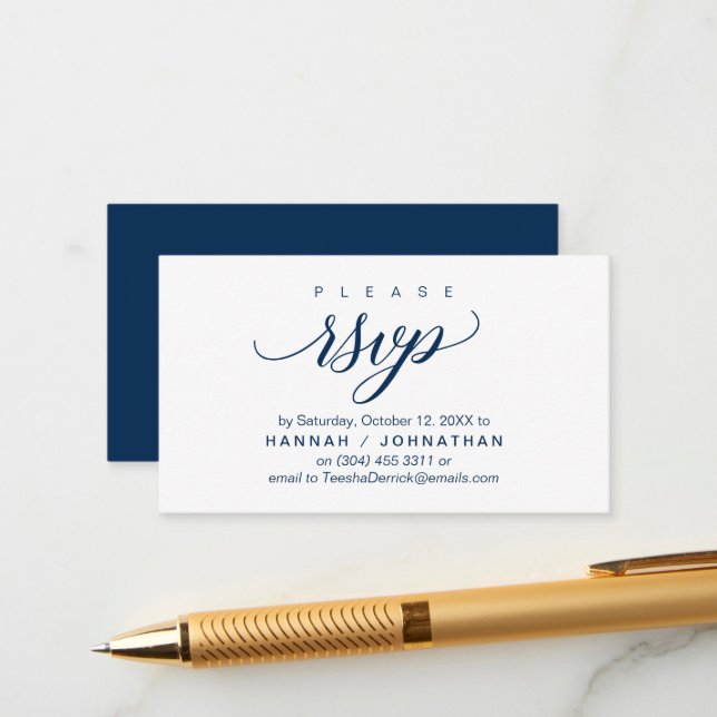 Bröllop OSA via Mobilt svar eller e-postsvar Tilläggskort (Fram/Back In Situ)