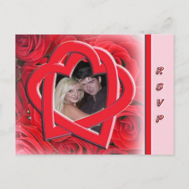 Bröllop OSA-vykort Inbjudan Vykort (Framsida)