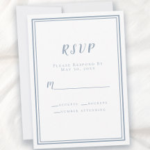 Bröllop OSA White & Dusty Blue Simple Minimalist