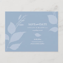 Bröllop På Budget Spar Datum Dammtor Blue Meddelande Vykort