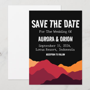 bröllop på camping save the date-kort inbjudningar