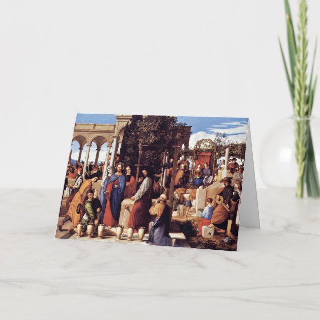 Bröllop på Cana av Julius Schnorr Von Carolsfe Kort (Framsida)