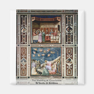 Bröllop på Cana fäller ned vid Giotto Di Bondon Magnet