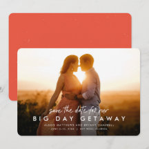 Bröllop på destination "save the date" fotokort