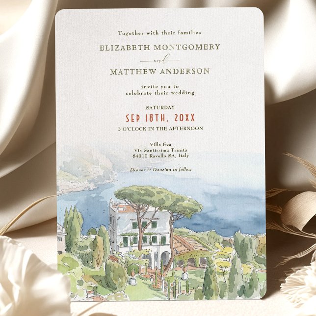 Bröllop på destinationen Villa Eva Ravello Italien Inbjudningar (Skapare uppladdad)