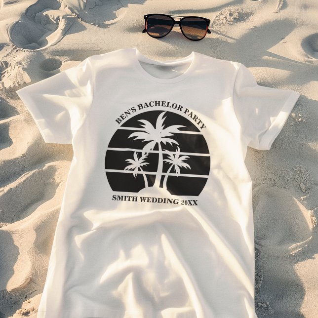Bröllop på öns herrgästfest för brudgummen t shirt (Skapare uppladdad)