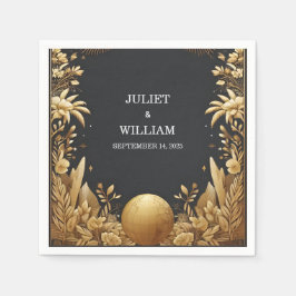 Bröllop på passet för påstigning av Golden Biljett Pappersservett