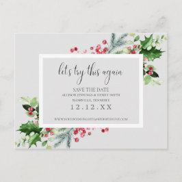 Bröllop på semester Ändra datum meddelande Vykort