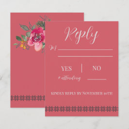 Bröllop på semester vid stugan - svarsbrevskort inbjudningar