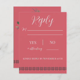 Bröllop på semester vid stugan - svarskort inbjudningar