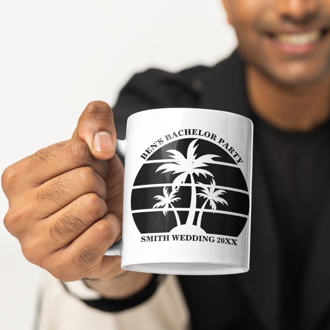 Bröllop på strandön med personlig touch för svense kaffemugg (Skapare uppladdad)