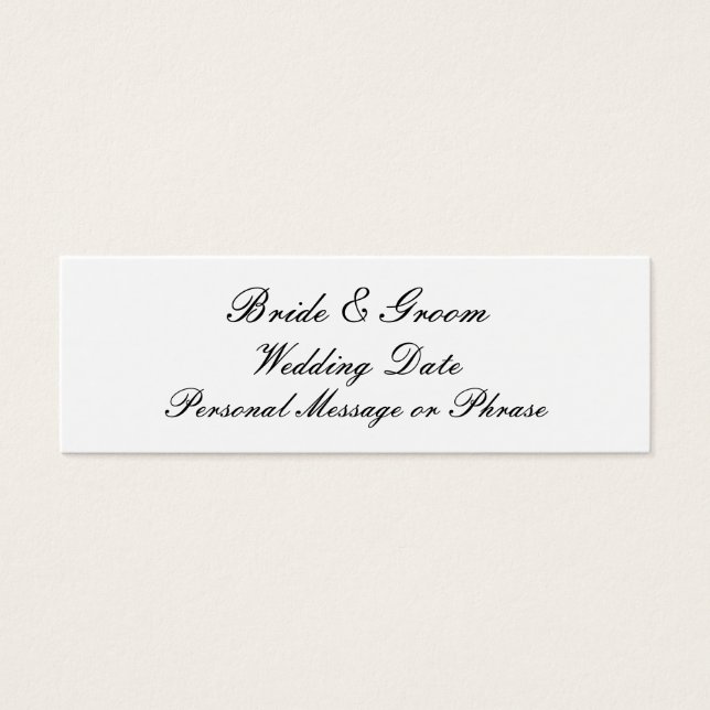 Bröllop-påminnelse infoga för inbjudan litet visitkort (Framsidan)