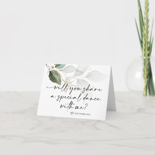 Bröllop pappa Dotter Första doansen Bride bad Kort (Framsida)