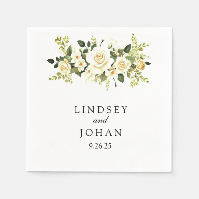 Bröllop Papper Pappersservett (Framsidan)