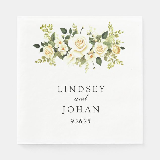Bröllop Papper Pappersservett (Framsidan)