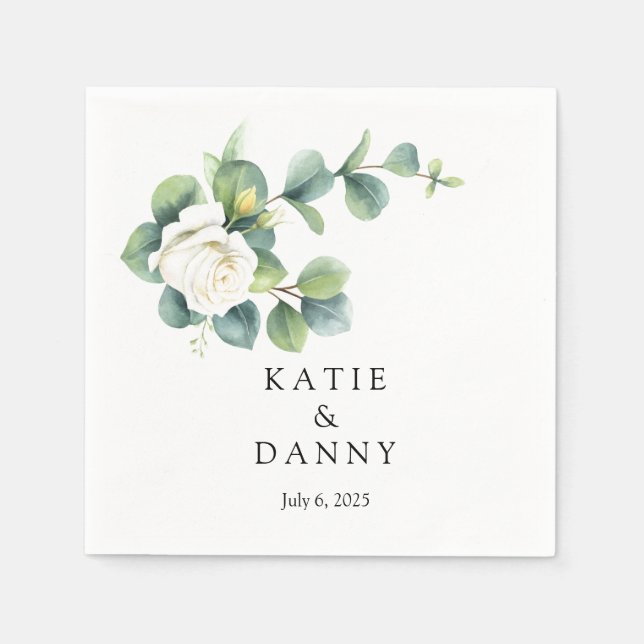 Bröllop Papper Pappersservett (Framsidan)