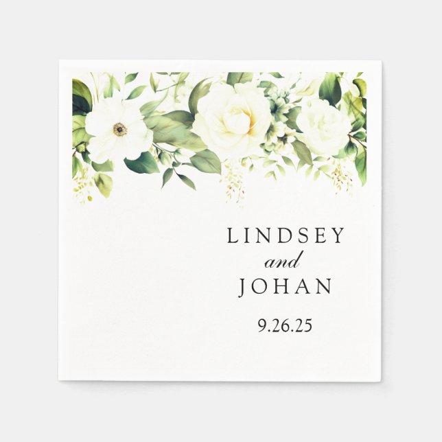 Bröllop Papper Pappersservett (Framsidan)