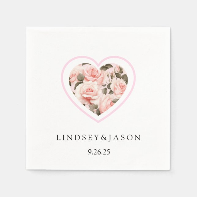 Bröllop Papper Pappersservett (Framsidan)
