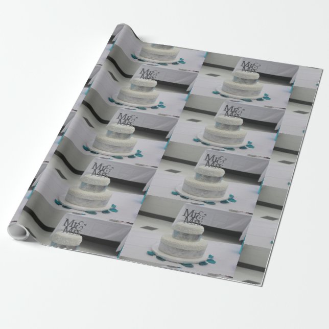 Bröllop Papper Wrapping Papper Presentpapper (Utrullad)