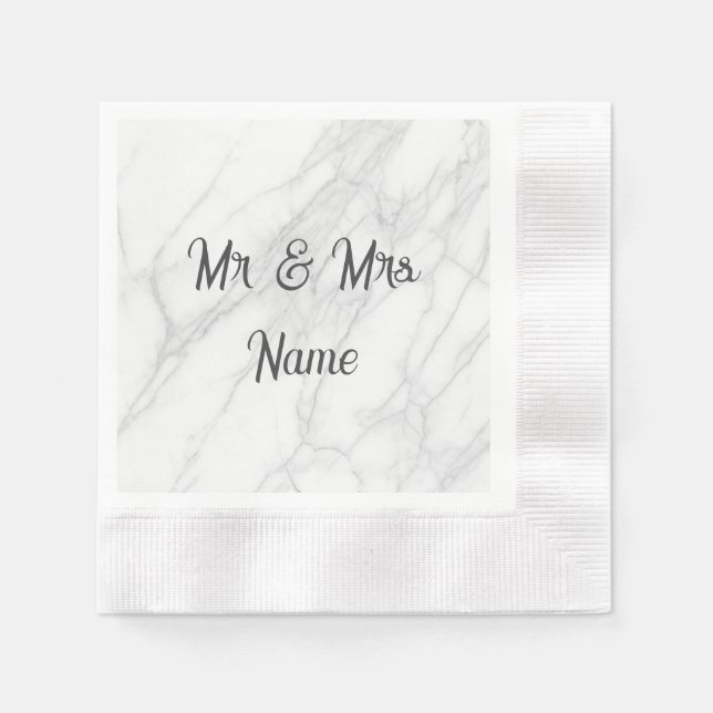 Bröllop Pappersservett (Framsidan)