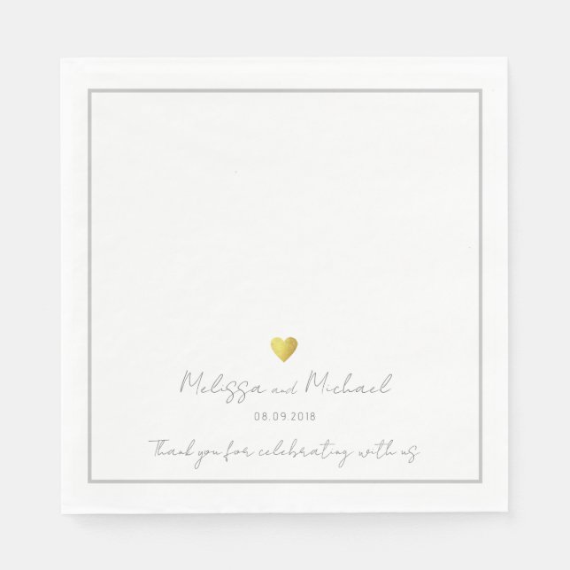 Bröllop Pappersservett (Framsidan)