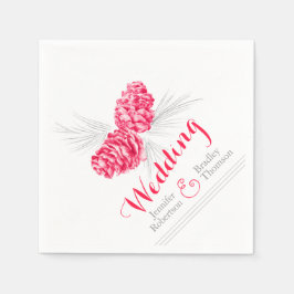 Bröllop pappra blöjor av rödvintern gräs pappersservett