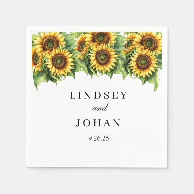 Bröllop Pappra Napkins Pappersservett (Framsidan)