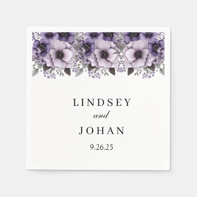 Bröllop Pappra Napkins Pappersservett (Framsidan)