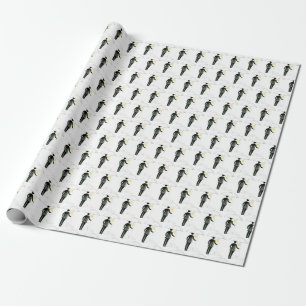 Bröllop par Bride Groom Modern Wrapping papper Presentpapper