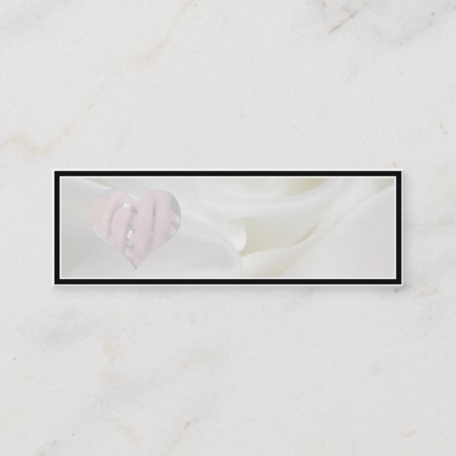 Bröllop par Händer tillsammans i hjärtat Mini Visitkort (Framsida)