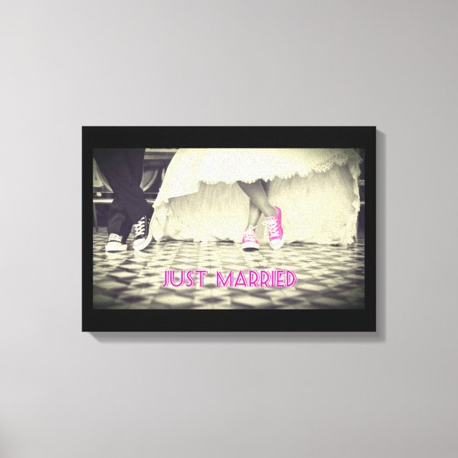 Bröllop par i Retro Stil 50 Middag Canvastryck (Framsida)