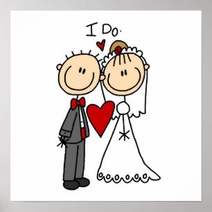 Bröllop par I T-shirts och gåvor Poster