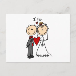 Bröllop par I T-shirts och gåvor Vykort