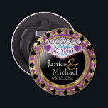 Bröllop par Las Vegas Stil - Lila Flasköppnare<br><div class="desc">Flaska-öppnare. Bröllop par Las Vegas Stil i lila och guld med DIY-text. 📌 Om du behöver anpassa ytterligare klickar du på knappen "Klicka för att anpassa ytterligare" eller "Anpassa eller redigera design"och användor verktyg för att ändra storlek, rotera, ändra text färg, lägga till text och så mycket mer som möjligt....</div>