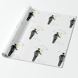 Bröllop par Ny gifta chic Wrapping papper Presentpapper