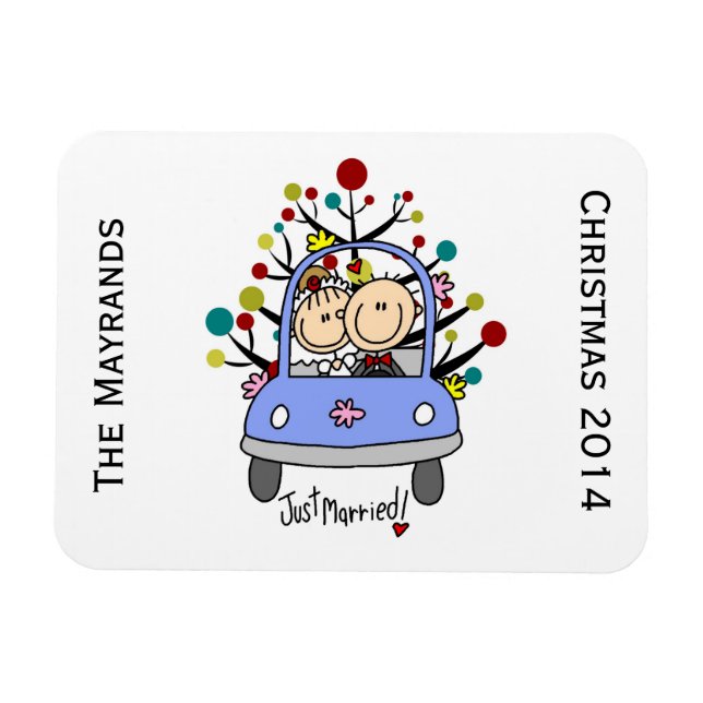 Bröllop par Personlig Helgdag Flexi Magnet (Horisontell)