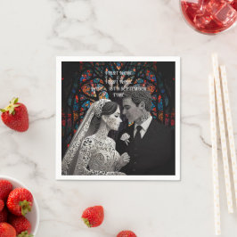 Bröllop par presentidéer för personlig pappersservett