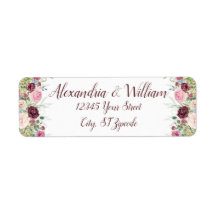 Bröllop par Romantic Ro Return-adressetikett