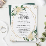 Bröllop Par Shower Modern Guld Greenery Blommigt Inbjudningar<br><div class="desc">Skapa din inbjudan till perfekt med de här fördesignade mallarna. Du kan enkelt anpassa den så att den blir unik. Om du vill göra ytterligare anpassningar klickar du på länken "anpassa ytterligare" och användor vår verktyg som är enkel att använda för att ändra mallen. Om du föredrar Avsluta /projektionsyta för...</div>