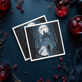 Bröllop par Spooky Forest Toward Haunted Castle Pappersservett