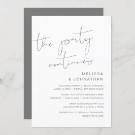 Bröllop, Party fortsätter inbjudan