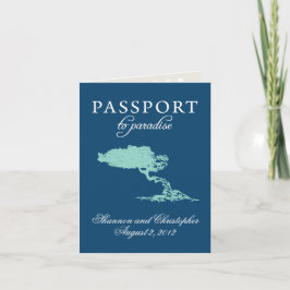 Bröllop-passinbjudan till Aruba Inbjudan