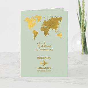 Bröllop Passport Sage Grönt Guld Service Order Program