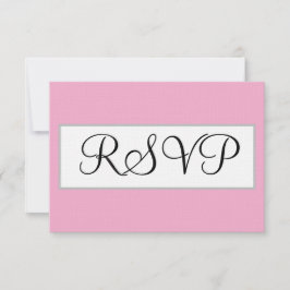 Bröllop Pastell Rosa Silver RSVP-kort OSA Kort