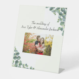 Bröllop Pedestal-tecken med foto