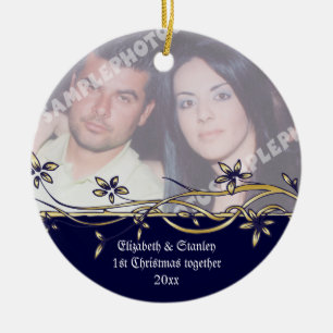 Bröllop Peles första julfoto Ornament