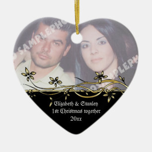 Bröllop Peles första julfoto Ornament