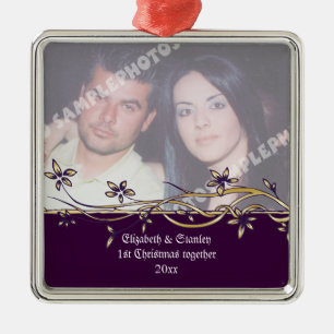 Bröllop Peles första julfoto Ornament