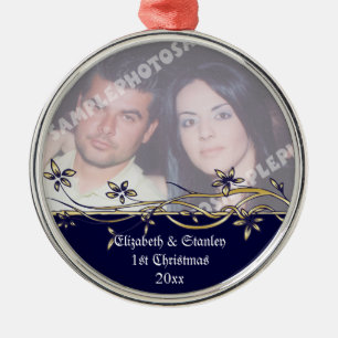 Bröllop Peles första julfoto Ornament