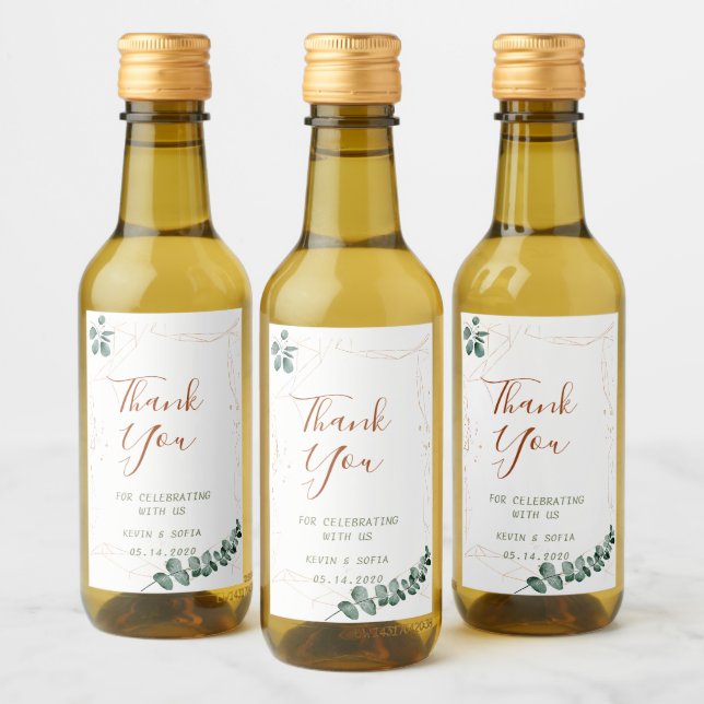 Bröllop personalize Flaska Mini Vin-etikett Vinetikett (Flaskor)